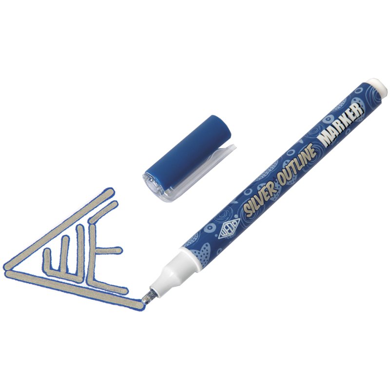 WEDO marqueurs créatifs argent + contour, 6 pièces, 1,0-2,0 mm